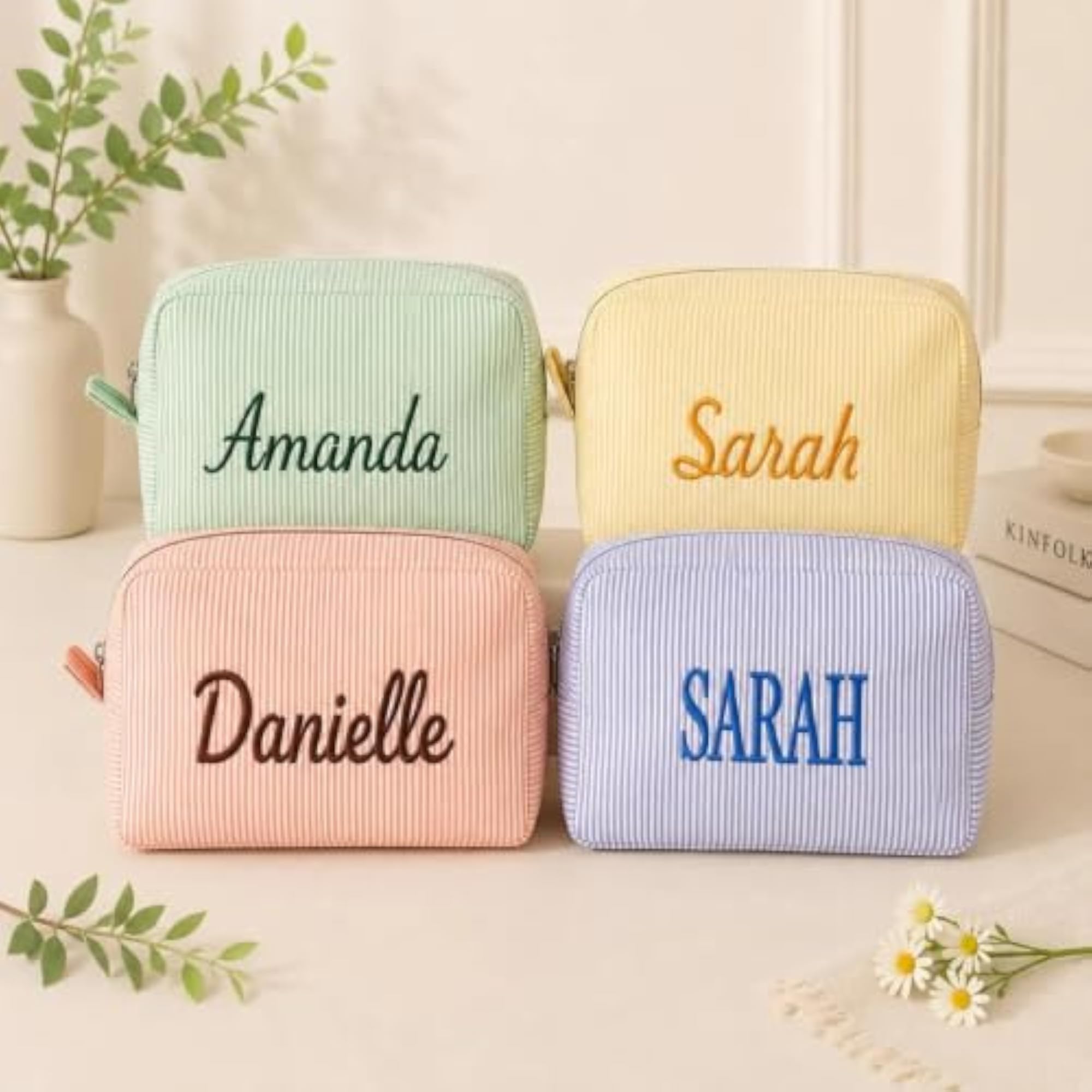 Personalized Cosmetic Bag for Women, Custom Name Pouch